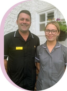 Barry Oliver and Jordan Manager and Assistant Manager at Standon House Care Home